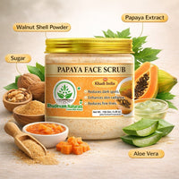 Bhudevam Naturals Khadi Papaya Face Scrub for Tan Removal – Exfoliating Scrub for Dead Skin, Dark Spots & Skin Glow 150gm - 6