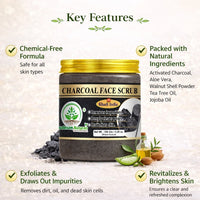 Bhudevam Naturals Khadi Charcoal Face Scrub for Blackheads, Acne, Oil Control, Deep Cleansing & Skin Detox Exfoliation 150gm - 4