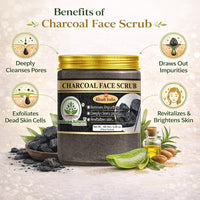 Bhudevam Naturals Khadi Charcoal Face Scrub for Blackheads, Acne, Oil Control, Deep Cleansing & Skin Detox Exfoliation 150gm - 6