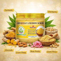 Bhudevam Naturals Khadi Ubtan Face & Body Scrub for Tan Removal – Herbal Exfoliating Scrub for Brightening & Skin Polishing 150gm - 2