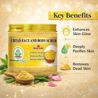 Bhudevam Naturals Khadi Ubtan Face & Body Scrub for Tan Removal – Herbal Exfoliating Scrub for Brightening & Skin Polishing 150gm - 5