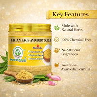Bhudevam Naturals Khadi Ubtan Face & Body Scrub for Tan Removal – Herbal Exfoliating Scrub for Brightening & Skin Polishing 150gm - 6