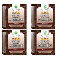 Bhudevam Naturals Khadi Brown Mehndi Powder for Hair – 100% Herbal Henna, Chemical Free Hair Color, Grey Coverage & Deep Conditioning 320gm - 1