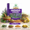 Bhudevam Naturals Khadi Pure Indigo Powder for Hair Coloring – Natural Black Hair Dye, No Chemicals, Used with Henna for Long Lasting Color 200gm - 4