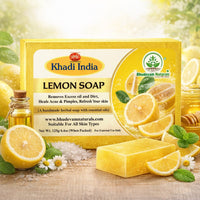 Bhudevam Naturals Khadi 100% Natural Lemon Bath Soap – Skin Brightening & Oil Control Soap, Herbal Formula, Safe for Daily Use 500gm - 4