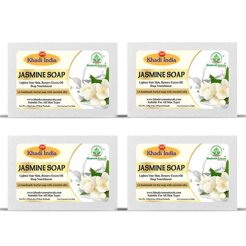 Bhudevam Naturals Khadi Jasmine Bath Soap  for Moisturizing, Skin Nourishment & Long Lasting Fragrance 500gm - 1