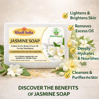 Bhudevam Naturals Khadi Jasmine Bath Soap  for Moisturizing, Skin Nourishment & Long Lasting Fragrance 500gm - 2