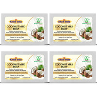 Bhudevam Naturals Khadi Handmade Coconut Milk Bath Soap for Dry Skin, Deep Nourishment & Glow 500gm - 1