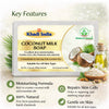 Bhudevam Naturals Khadi Handmade Coconut Milk Bath Soap for Dry Skin, Deep Nourishment & Glow 500gm - 2