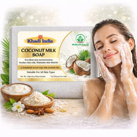 Bhudevam Naturals Khadi Handmade Coconut Milk Bath Soap for Dry Skin, Deep Nourishment & Glow 500gm - 3