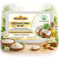 Bhudevam Naturals Khadi Handmade Coconut Milk Bath Soap for Dry Skin, Deep Nourishment & Glow 500gm - 6