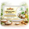 Bhudevam Naturals Khadi Handmade Coconut Milk Bath Soap for Dry Skin, Deep Nourishment & Glow 500gm - 6