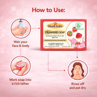 Bhudevam Naturals Khadi Strawberry Handmade Bath Soap for Soft, Smooth & Radiant Skin 500gm - 4
