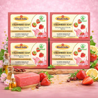 Bhudevam Naturals Khadi Strawberry Handmade Bath Soap for Soft, Smooth & Radiant Skin 500gm - 7