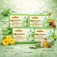 Bhudevam Naturals Khadi Green Apple Handmade Bath Soap with Refreshing Fruity Fragrance for Soft & Glowing Skin 500gm - 4