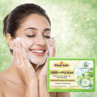 Bhudevam Naturals Khadi Green Apple Handmade Bath Soap with Refreshing Fruity Fragrance for Soft & Glowing Skin 500gm - 6
