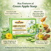 Bhudevam Naturals Khadi Green Apple Handmade Bath Soap with Refreshing Fruity Fragrance for Soft & Glowing Skin 500gm - 7