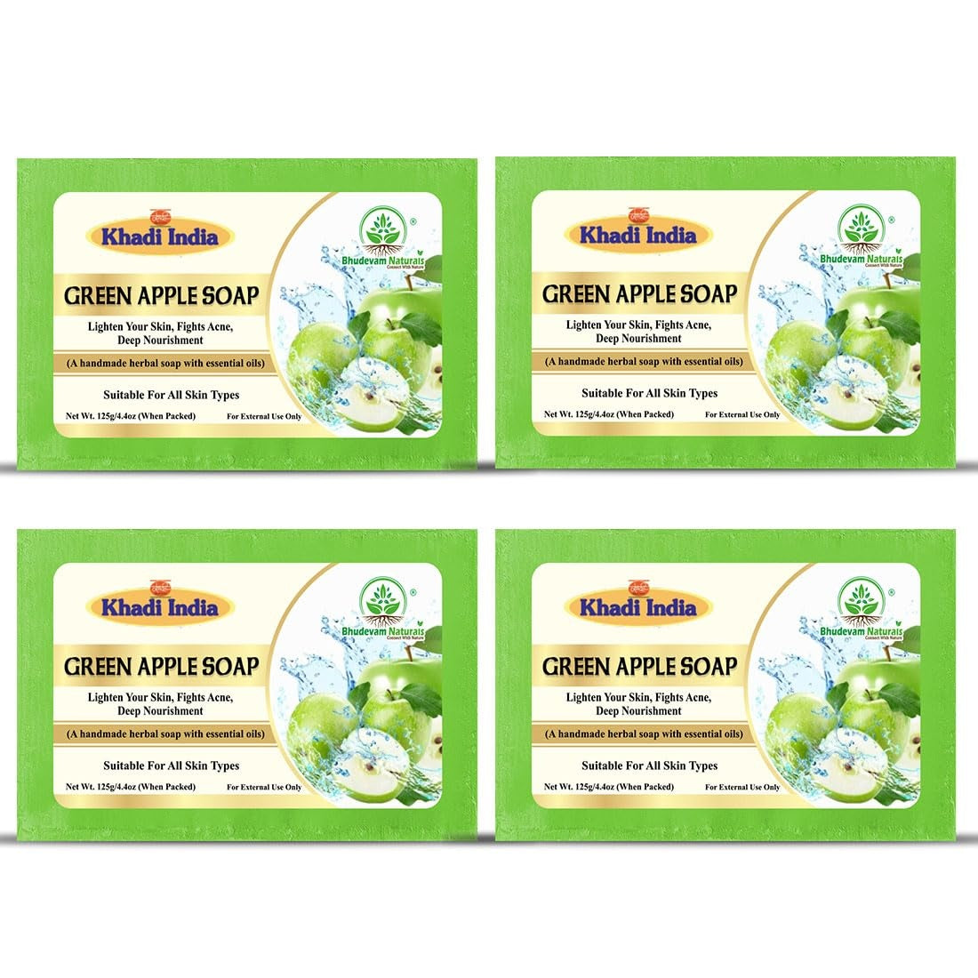 Bhudevam Naturals Khadi Goat Milk Bath Soap for Deep Moisturizing & Gentle Cleansing 500gm - 1