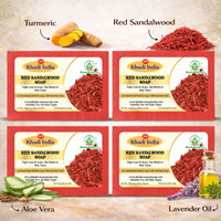 Bhudevam Naturals Khadi Red Sandalwood Soap For Natural Skin Brightening & Tan Removal Bath Soap 500gm - 4
