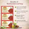 Bhudevam Naturals Khadi Red Sandalwood Soap For Natural Skin Brightening & Tan Removal Bath Soap 500gm - 5