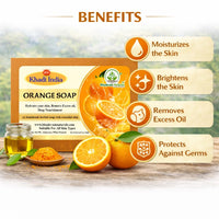 Bhudevam Naturals Khadi Orange Soap with Vitamin C – Skin Brightening & Refreshing Bath Bar 500gm - 3
