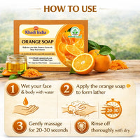 Bhudevam Naturals Khadi Orange Soap with Vitamin C – Skin Brightening & Refreshing Bath Bar 500gm - 4