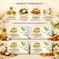 Bhudevam Naturals Khadi White Musk Soap – Luxury Fragrance Bath Soap for Soft & Smooth Skin 500gm - 5