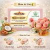 Bhudevam Naturals Khadi Handmade Peach Soap for Smooth & Radiant Skin 500gm - 2