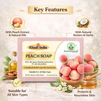 Bhudevam Naturals Khadi Handmade Peach Soap for Smooth & Radiant Skin 500gm - 3