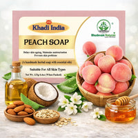 Bhudevam Naturals Khadi Handmade Peach Soap for Smooth & Radiant Skin 500gm - 6