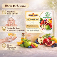 Bhudevam Naturals Khadi Handmade Mix Fruit Soap – Vitamin-Rich Skin Brightening Bath Soap 500gm - 3