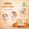 Bhudevam Naturals Khadi Handmade Papaya Soap Bar – Exfoliating & Deep Cleansing Bath Soap for Face & Body 500gm - 2