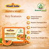 Bhudevam Naturals Khadi Handmade Papaya Soap Bar – Exfoliating & Deep Cleansing Bath Soap for Face & Body 500gm - 4