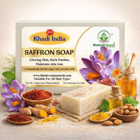 Bhudevam Naturals Khadi Saffron Handmade Bath Soap for Skin Brightening & Glow Boosting 500gm - 3