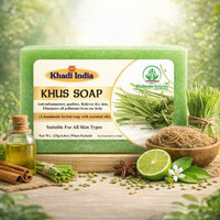 Bhudevam Naturals Khadi Handmade Khus Soap For Cooling & Skin Refreshing Bath Soap 500gm - 6