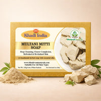 Bhudevam Naturals Khadi Handmade Multani Mitti Soap For Deep Cleansing & Oil Control Bath Soap 500gm - 2