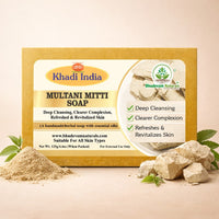 Bhudevam Naturals Khadi Handmade Multani Mitti Soap For Deep Cleansing & Oil Control Bath Soap 500gm - 4