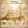 Bhudevam Naturals Khadi Handmade Gold Soap For Luxury Skin Brightening & Glow Soap 500gm - 2