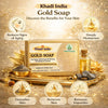 Bhudevam Naturals Khadi Handmade Gold Soap For Luxury Skin Brightening & Glow Soap 500gm - 3