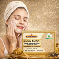Bhudevam Naturals Khadi Handmade Gold Soap For Luxury Skin Brightening & Glow Soap 500gm - 5