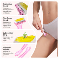 LetsShave Evior Bikini Line Razor for Women (Pack of 3)