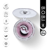 BOBI Self Adhesive Eyelashes SA04 Open Eye – Tapered Center Lift | Wide & Open-Eyed Look | Reusable | No Glue | Lightweight Wear 20 gm - 1
