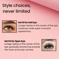 BOBI Self Adhesive Eyelashes SA02 Doll Eye – Soft Center Volume | Wide-Eyed Effect | Youthful Lift | No Glue Needed | Reusable | Lightweight Design 20 gm - 5