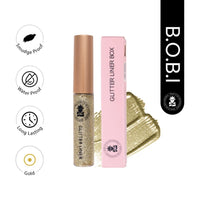 BOBI Glitter Eyeliner Gold | Diamond Sparkle Finish | Waterproof Long Wear | Quick Dry Smudgeproof | Felt-Tip Precision | Cruelty-Free Paraben-Free-5ml - 1