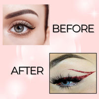 BOBI Glitter Eyeliner Red | Diamond Sparkle Finish | Waterproof Long Wear | Quick Dry Smudgeproof | Felt-Tip Precision | Cruelty-Free Paraben-Free-5ml - 3