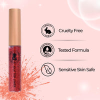 BOBI Glitter Eyeliner Red | Diamond Sparkle Finish | Waterproof Long Wear | Quick Dry Smudgeproof | Felt-Tip Precision | Cruelty-Free Paraben-Free-5ml - 5
