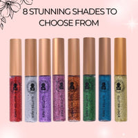 BOBI Glitter Eyeliner Red | Diamond Sparkle Finish | Waterproof Long Wear | Quick Dry Smudgeproof | Felt-Tip Precision | Cruelty-Free Paraben-Free-5ml - 6