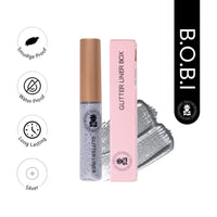 BOBI Glitter Eyeliner Silver | Diamond Sparkle Finish | Waterproof Long Wear | Quick Dry Smudgeproof | Felt-Tip Precision | Cruelty-Free Paraben-Free-5ml - 1