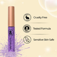 BOBI Glitter Eyeliner Purple | Diamond Sparkle Finish | Waterproof Long Wear | Quick Dry Smudgeproof | Felt-Tip Precision | Cruelty-Free Paraben-Free-5ml - 5