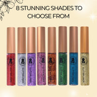 BOBI Glitter Eyeliner Purple | Diamond Sparkle Finish | Waterproof Long Wear | Quick Dry Smudgeproof | Felt-Tip Precision | Cruelty-Free Paraben-Free-5ml - 6
